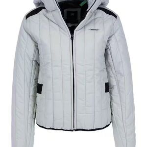 G-Star Raw Women's Quilted Jacket in Oyster Blue Size Medium - NWT
